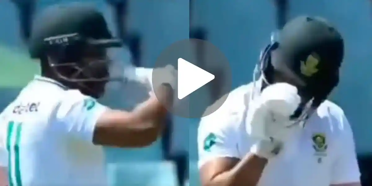 [Watch] First World Problems! Temba Bavuma's Thumb Stuck In Helmet As He Fights For Life